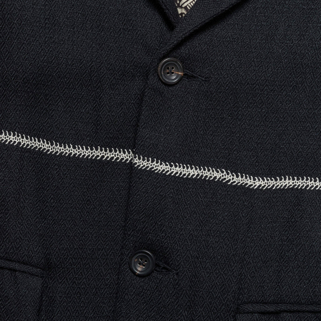 Two Button Blazer - Black/Bone