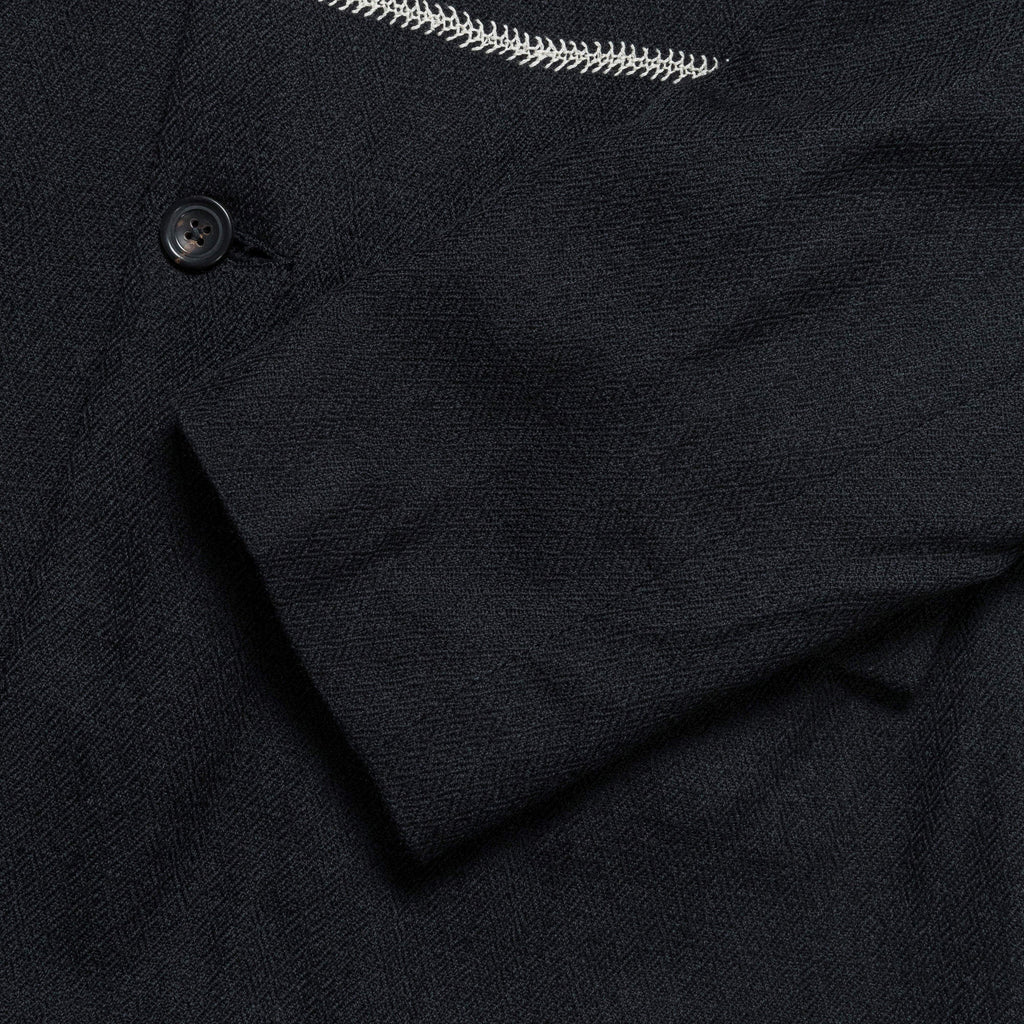 Two Button Blazer - Black/Bone