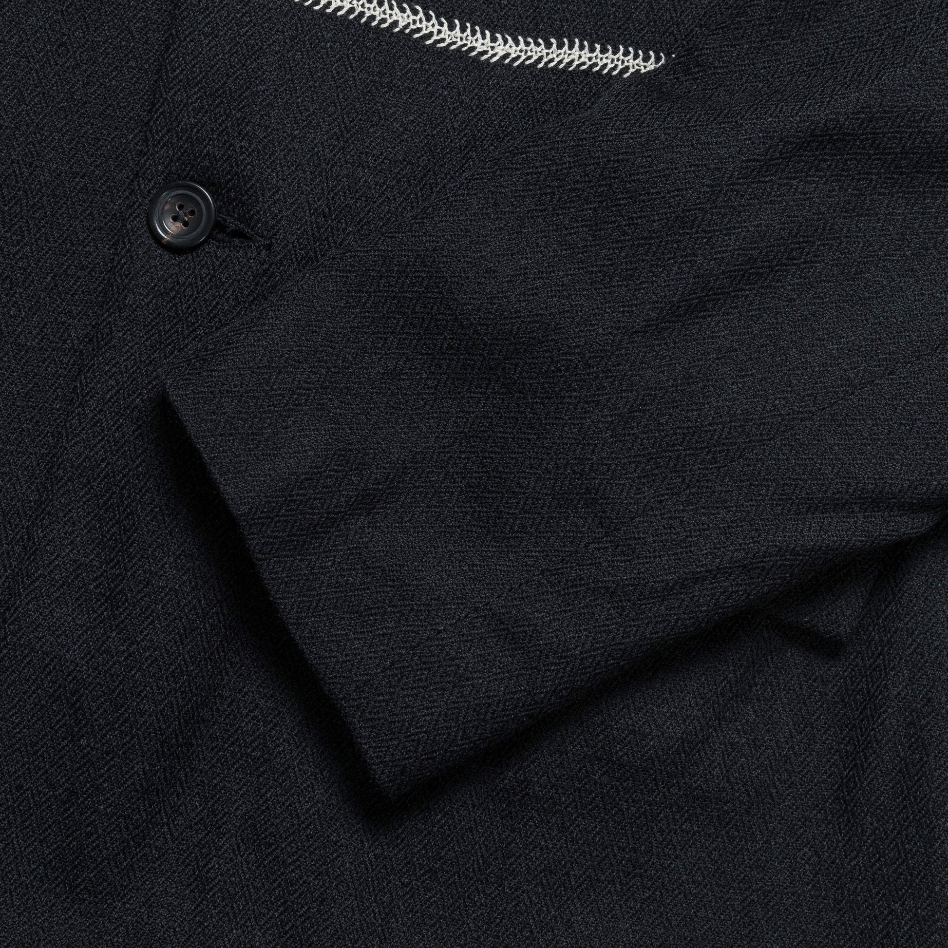 Two Button Blazer - Black/Bone