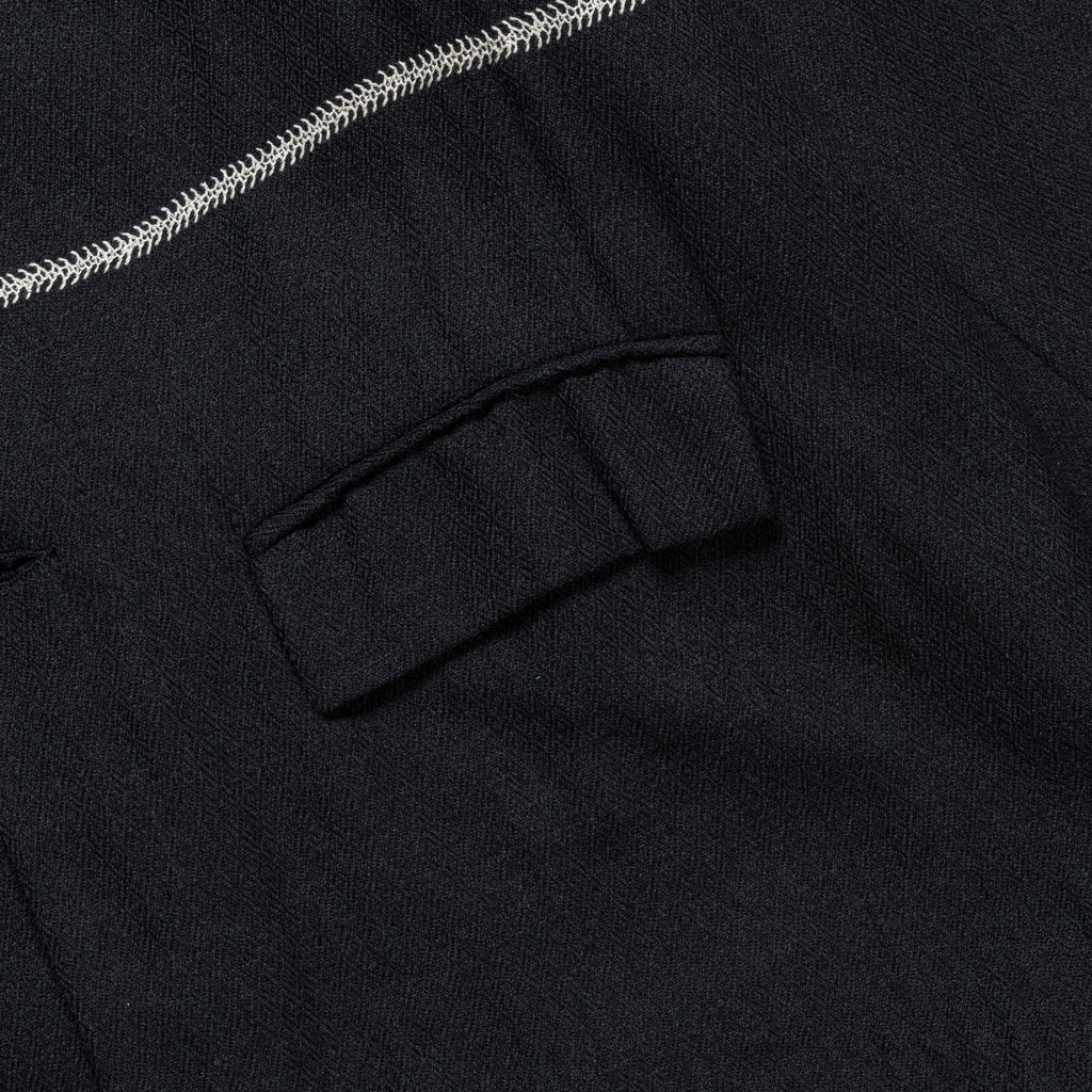 Two Button Blazer - Black/Bone