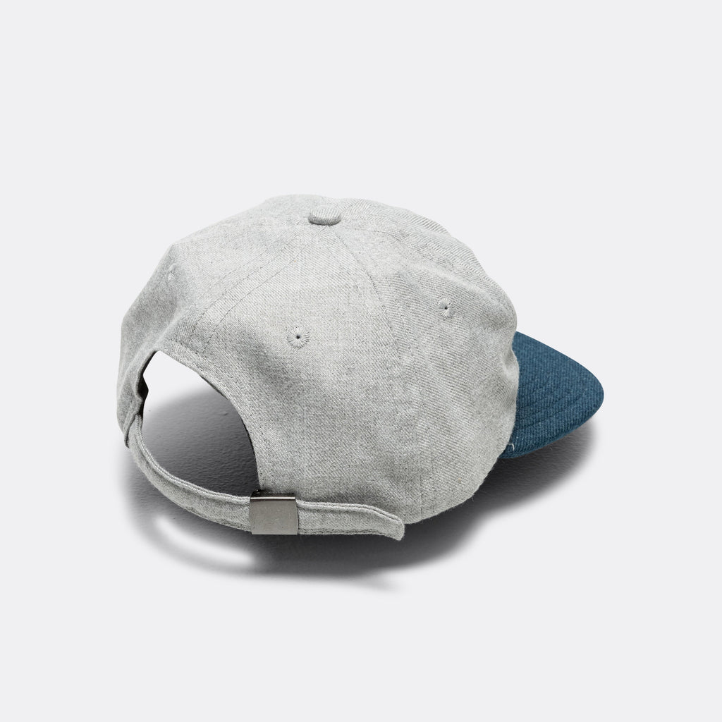 6 Panel Cap - Heather Grey/Royal Blue