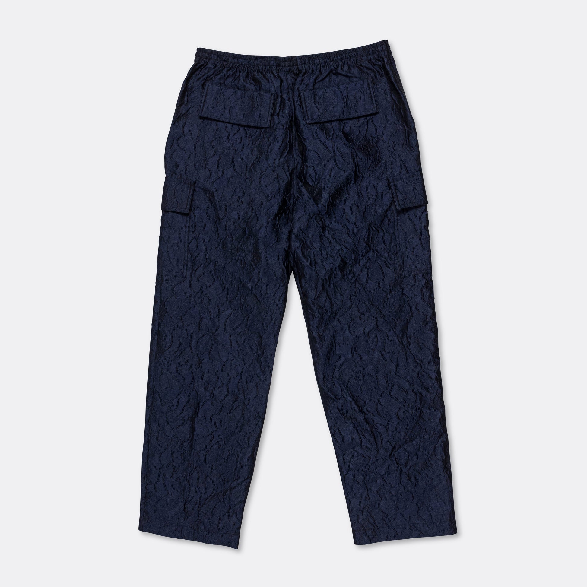 Italian Wrinkle Cargo Pant - Navy