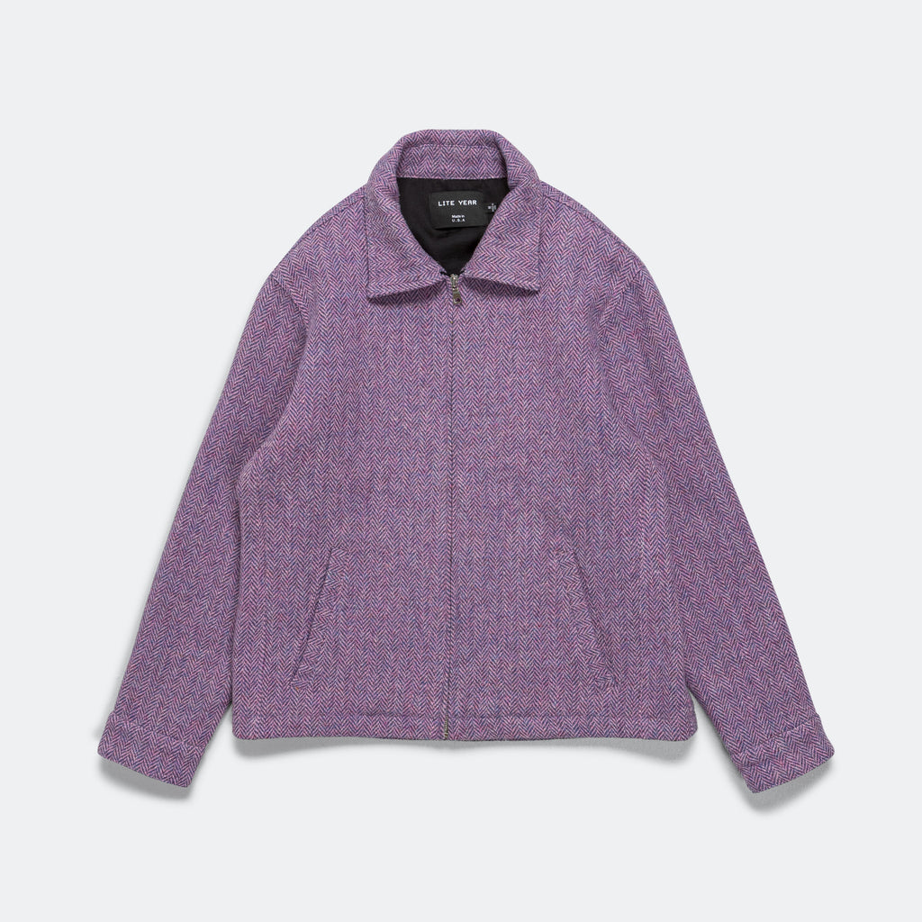 Harris Tweed Einsenhower Jacket - Pink/Blue