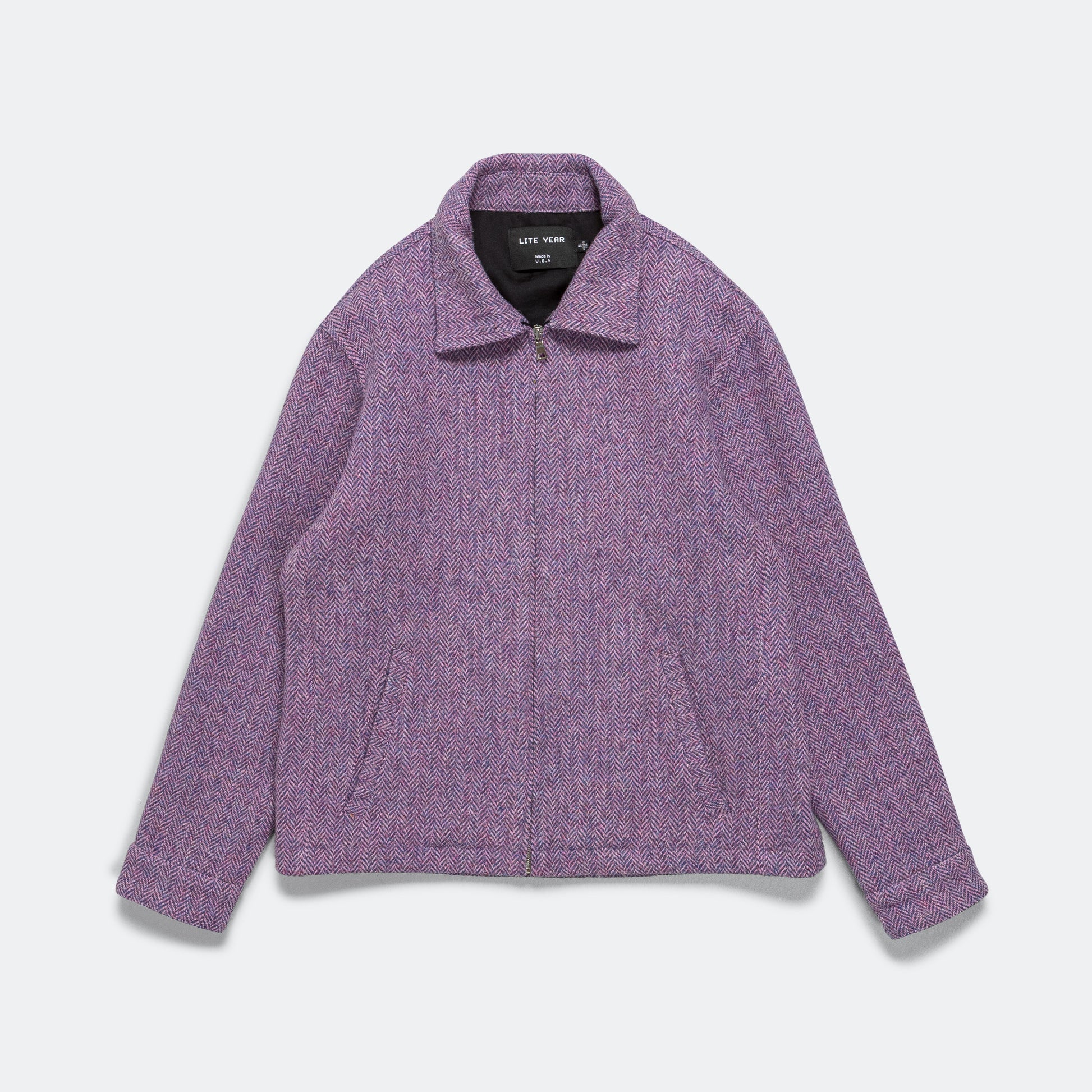Harris Tweed Einsenhower Jacket - Pink/Blue