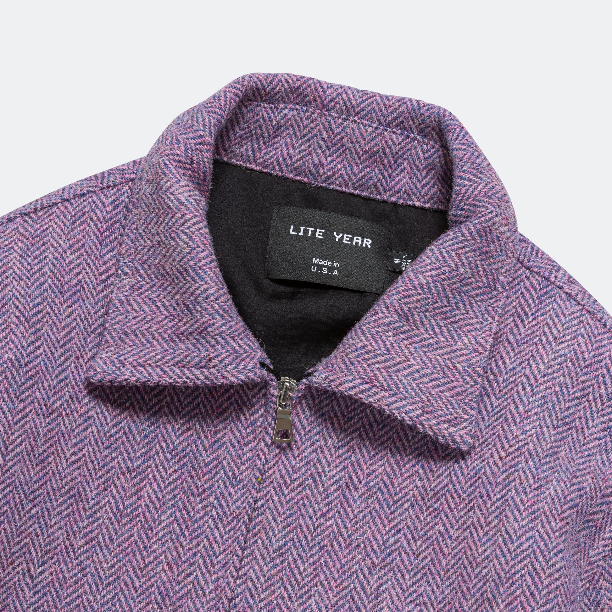 Harris Tweed Einsenhower Jacket - Pink/Blue