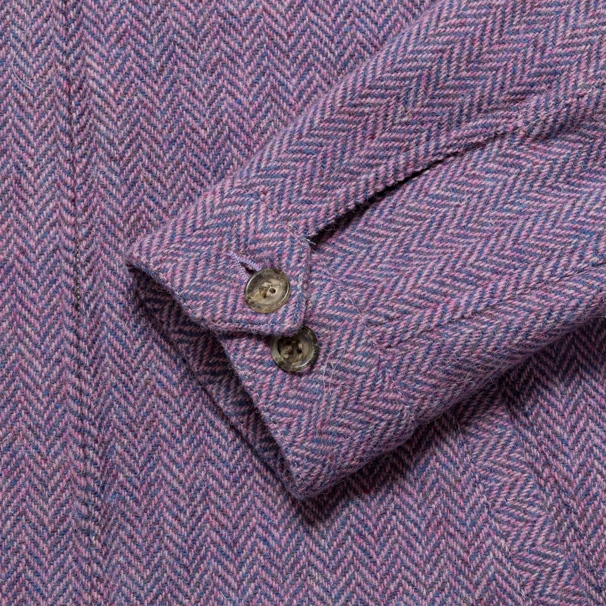 Harris Tweed Einsenhower Jacket - Pink/Blue