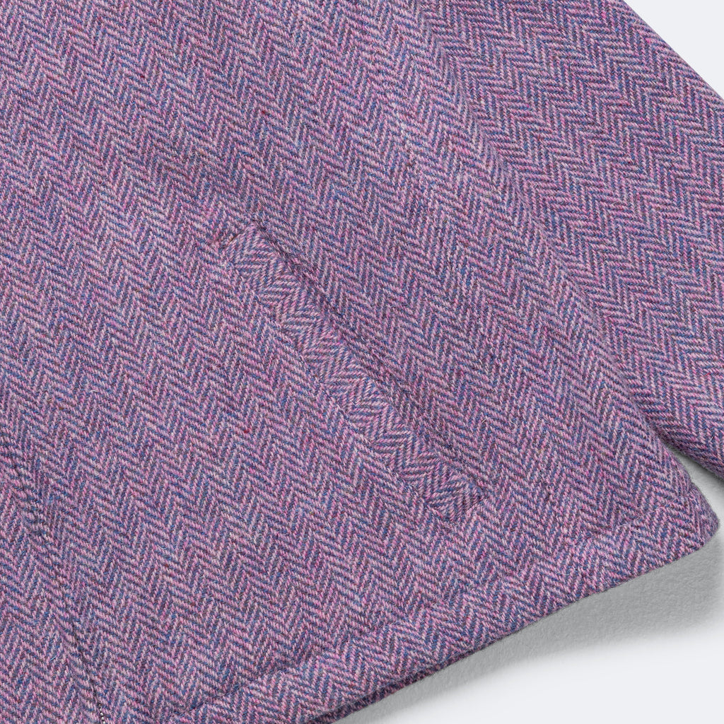 Harris Tweed Einsenhower Jacket - Pink/Blue