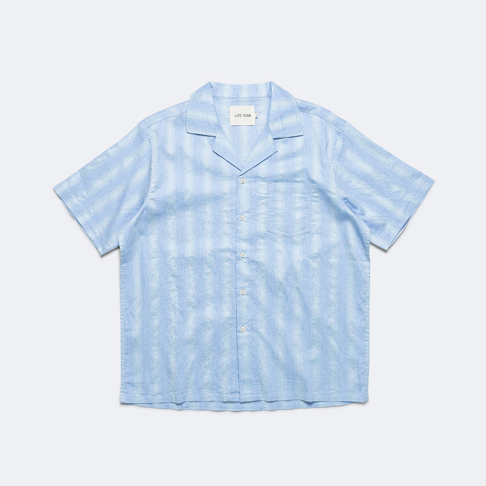 Short Sleeve Camp Collar - Blue Ombre