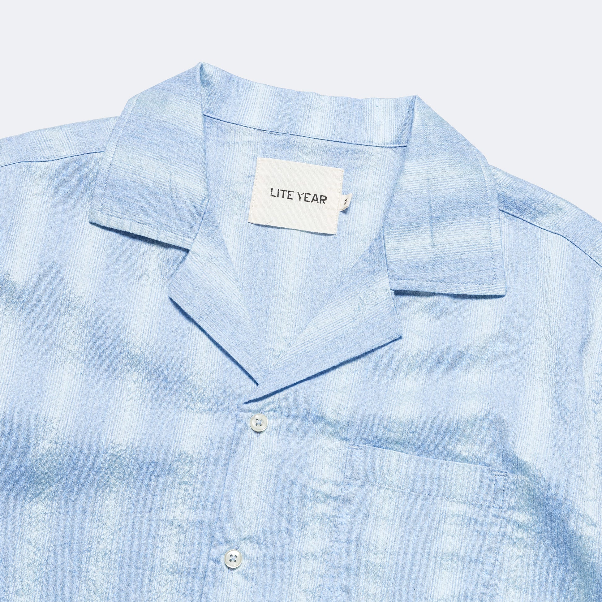 Short Sleeve Camp Collar - Blue Ombre