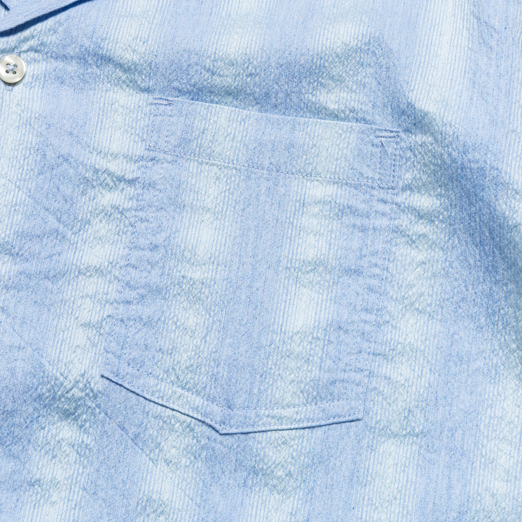 Short Sleeve Camp Collar - Blue Ombre