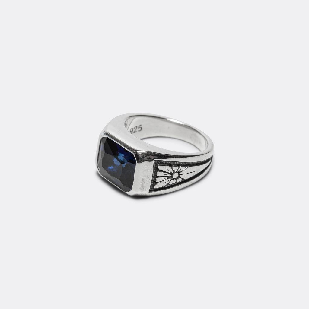 Midnight Ring Slim - 925 Silver/Sapphire