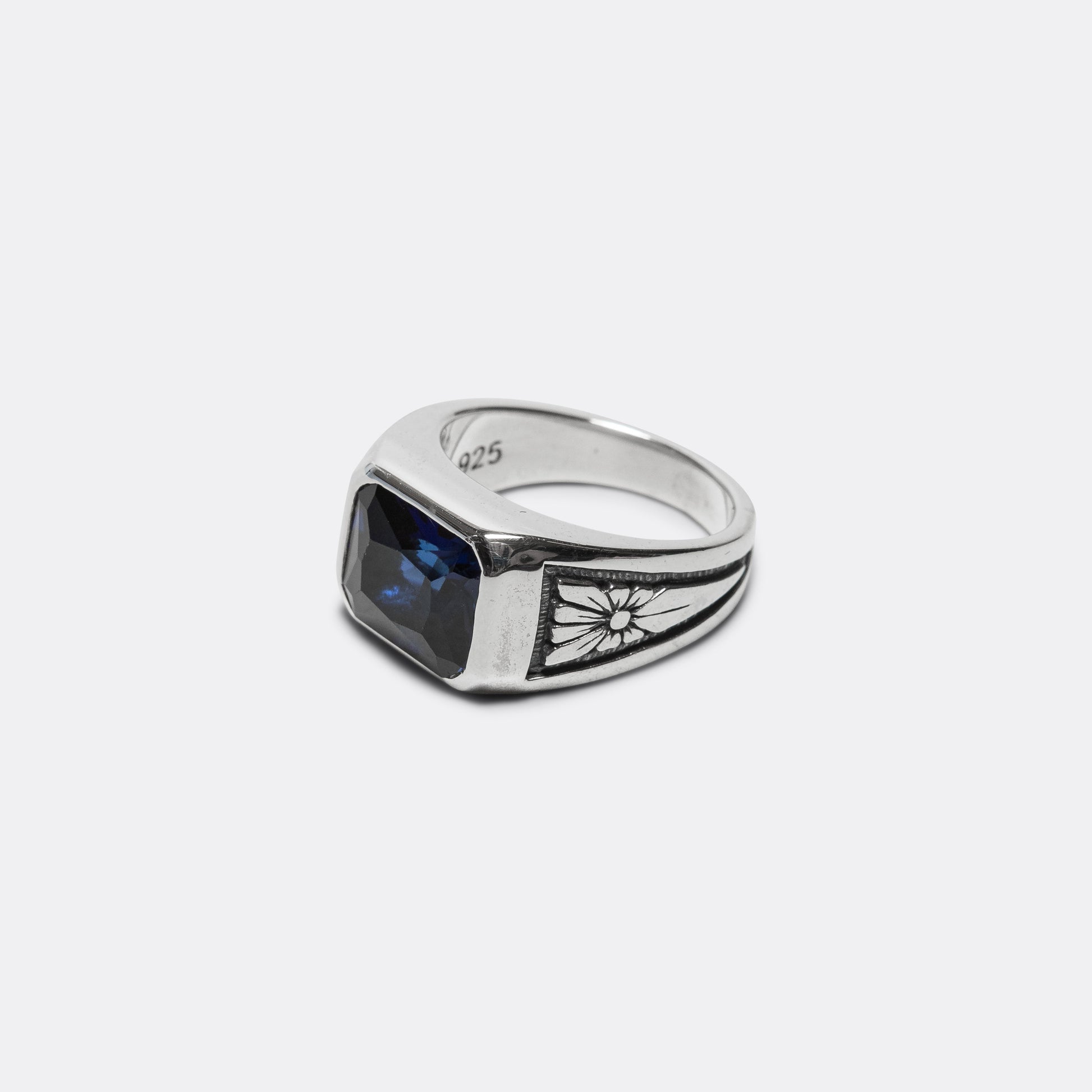 Midnight Ring Slim - 925 Silver/Sapphire