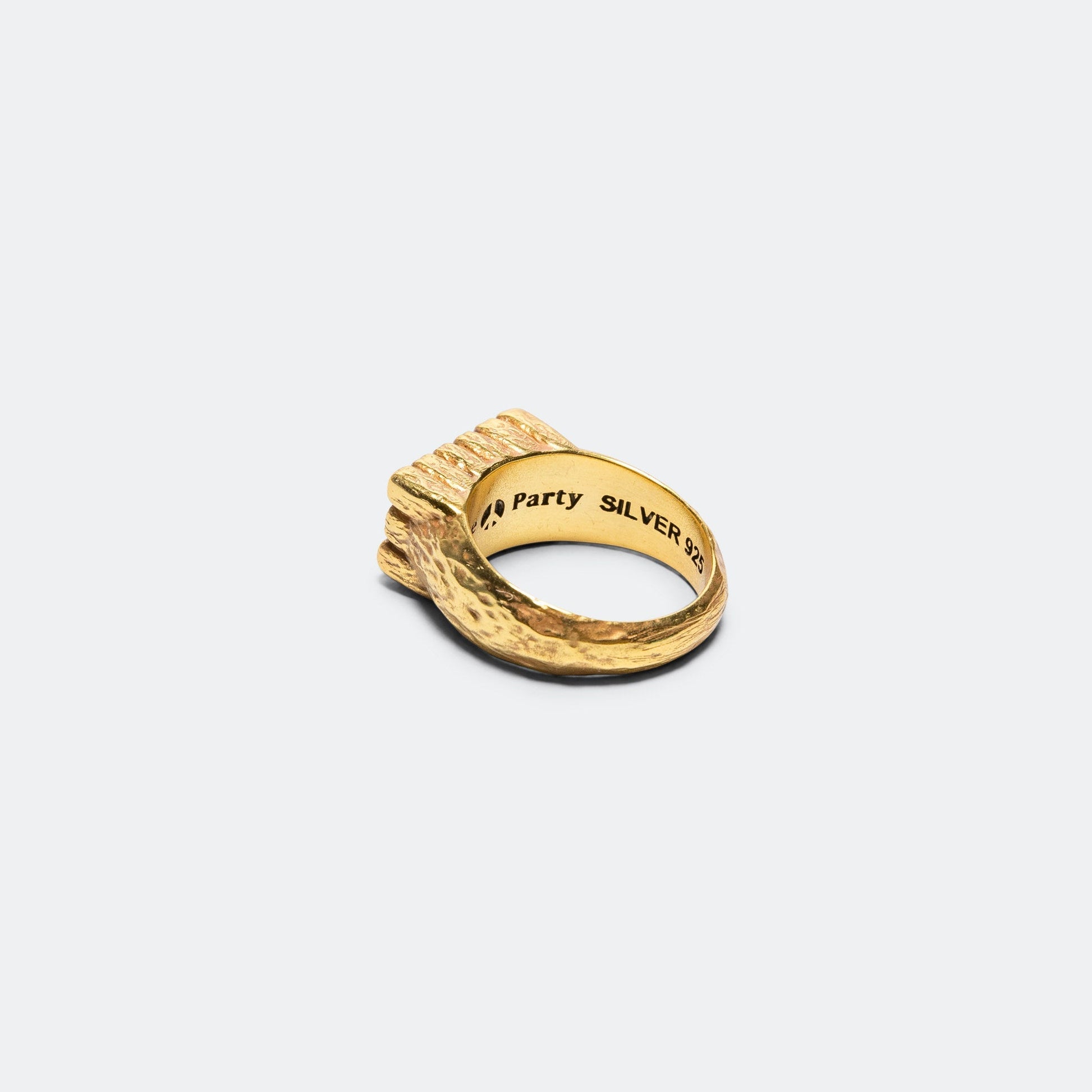 Lil Pool Signet - 14K Gold Plated/Aqua Marine