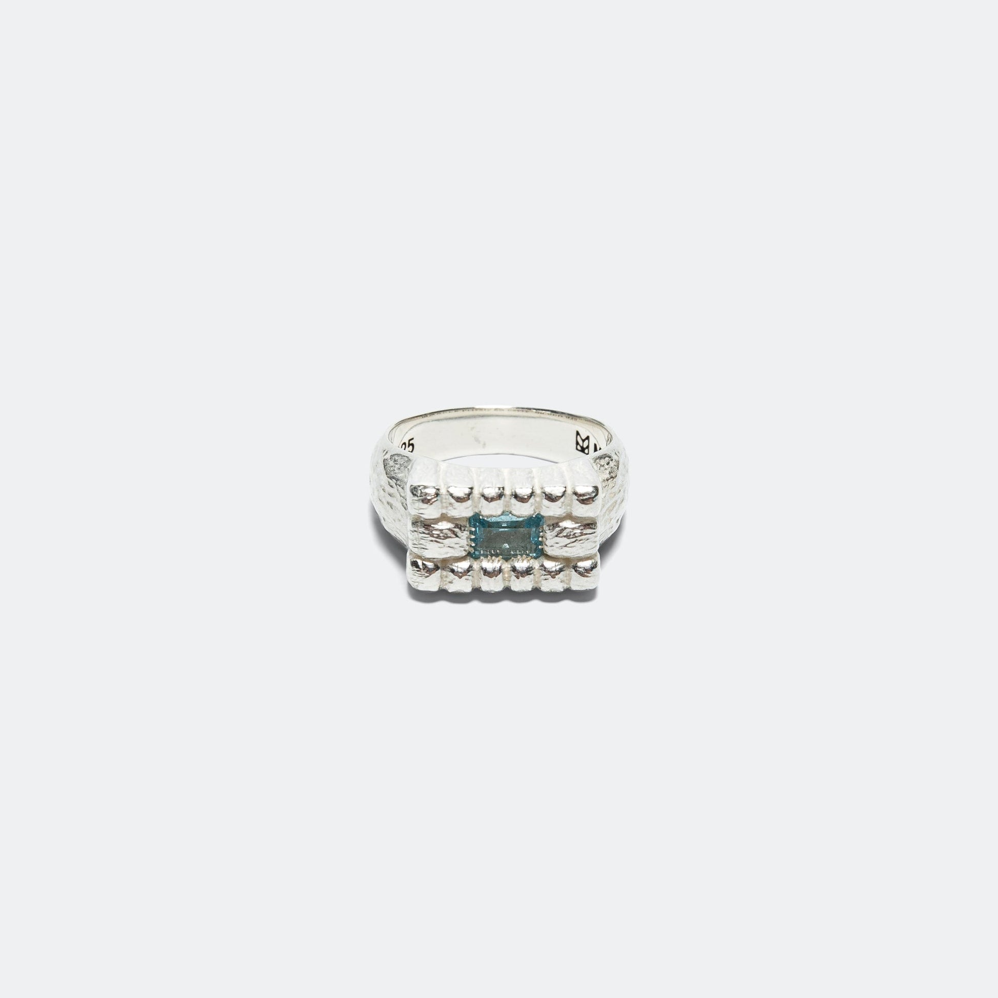 Lil Pool Signet - 925 Silver/Aqua Marine