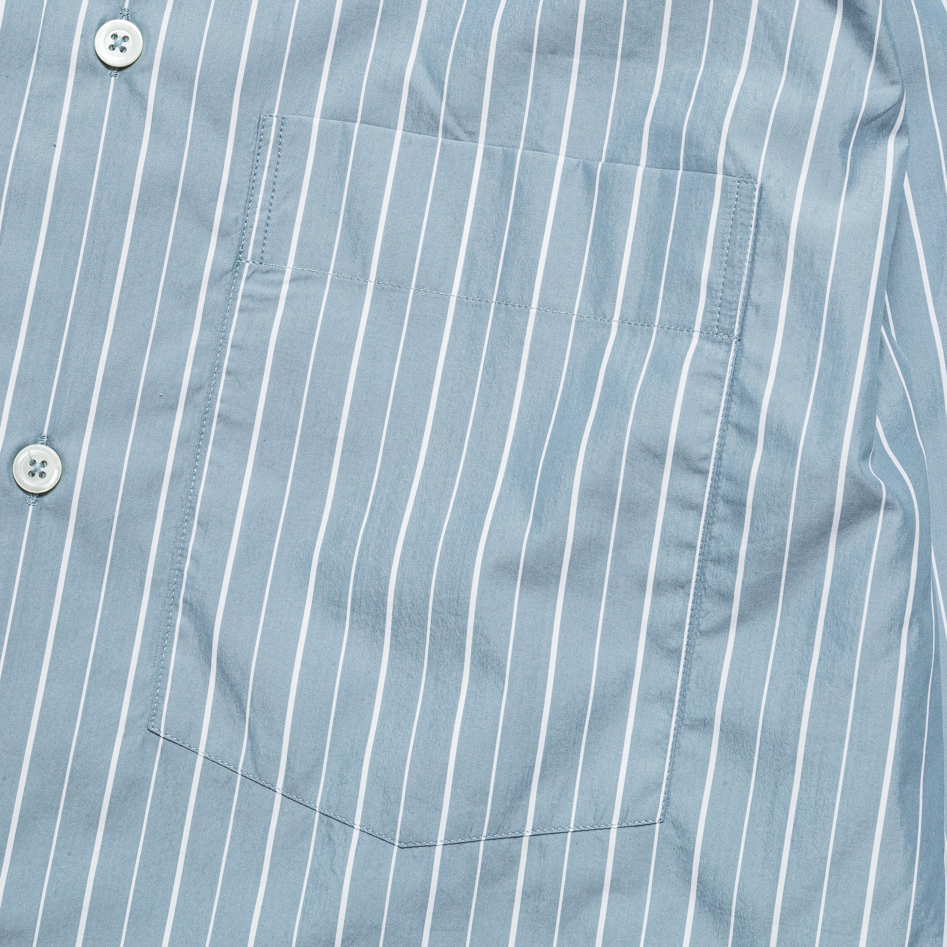 Basic Shirt Cotton Silk Stripe - Blue/White