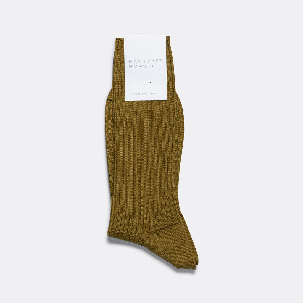 Full Rib Sock - Mustard Fine Merino