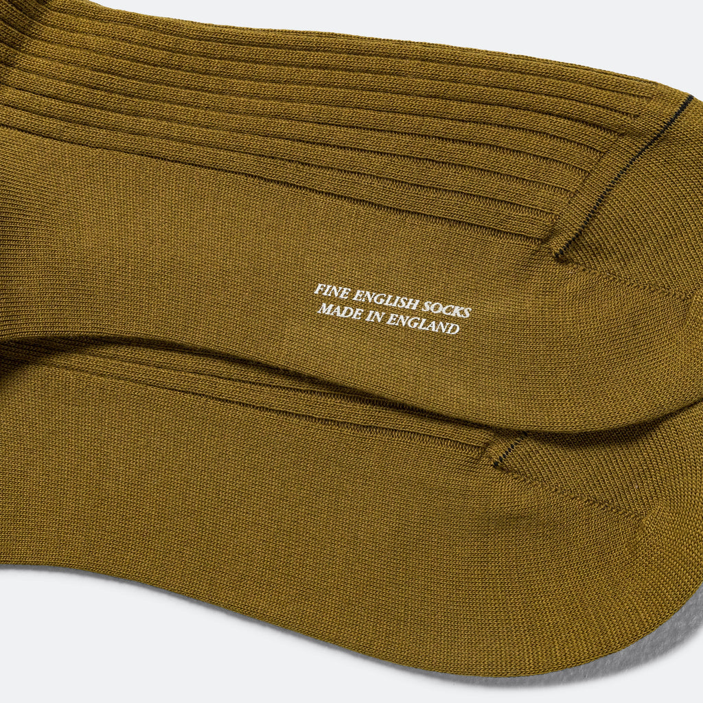 Full Rib Sock - Mustard Fine Merino