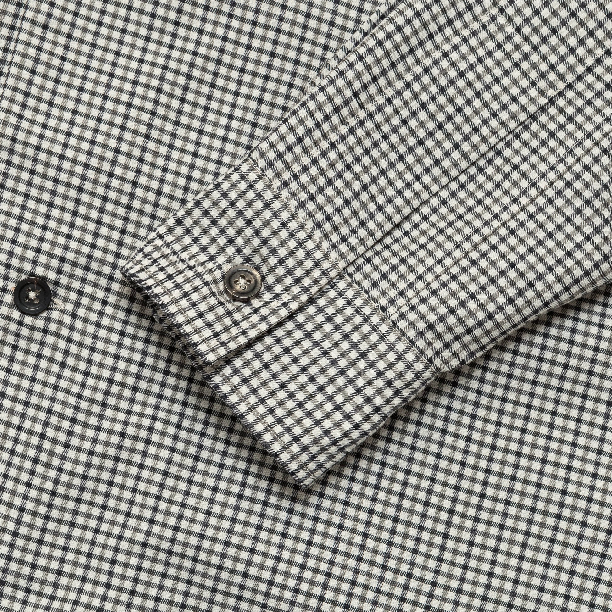 Two Pocket Shirt - Charcoal/Off White Gingham