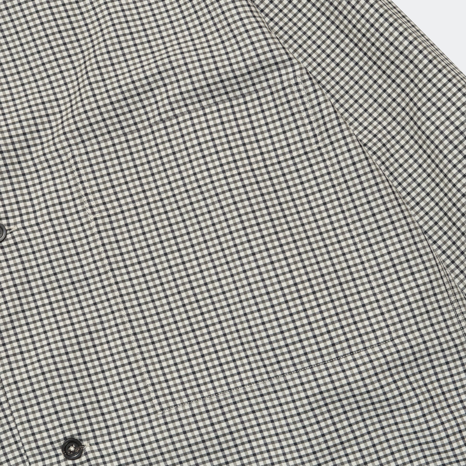 Two Pocket Shirt - Charcoal/Off White Gingham