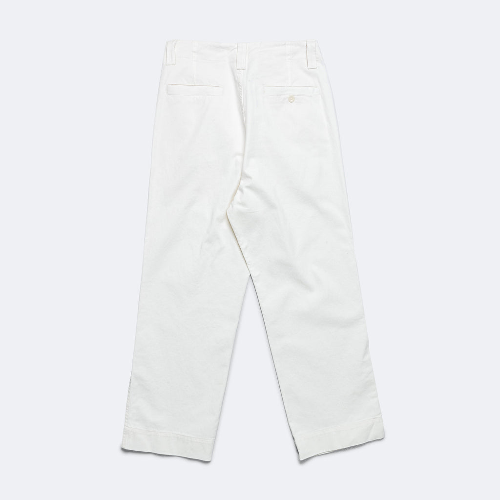 Straight Leg Chino - Off White Soft Cotton Drill