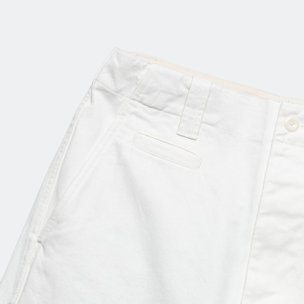 Straight Leg Chino - Off White Soft Cotton Drill