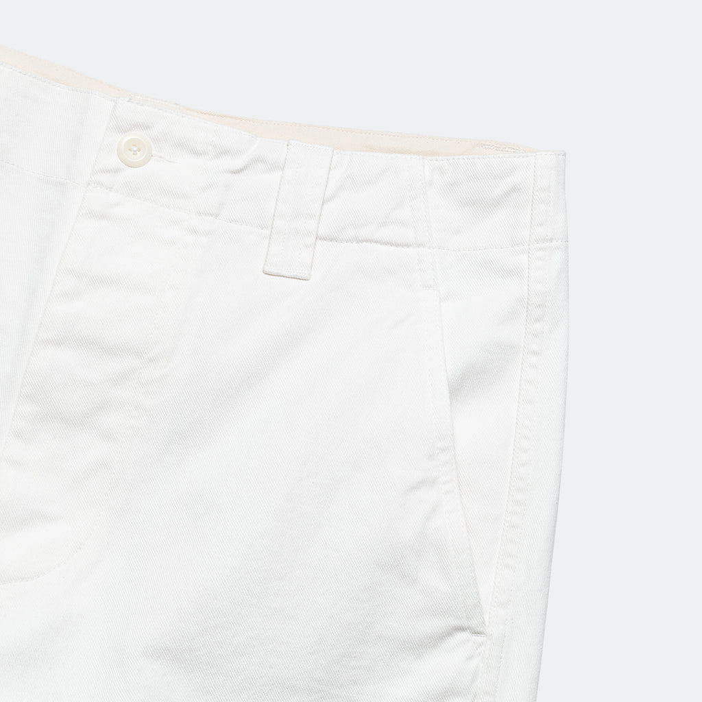 Straight Leg Chino - Off White Soft Cotton Drill