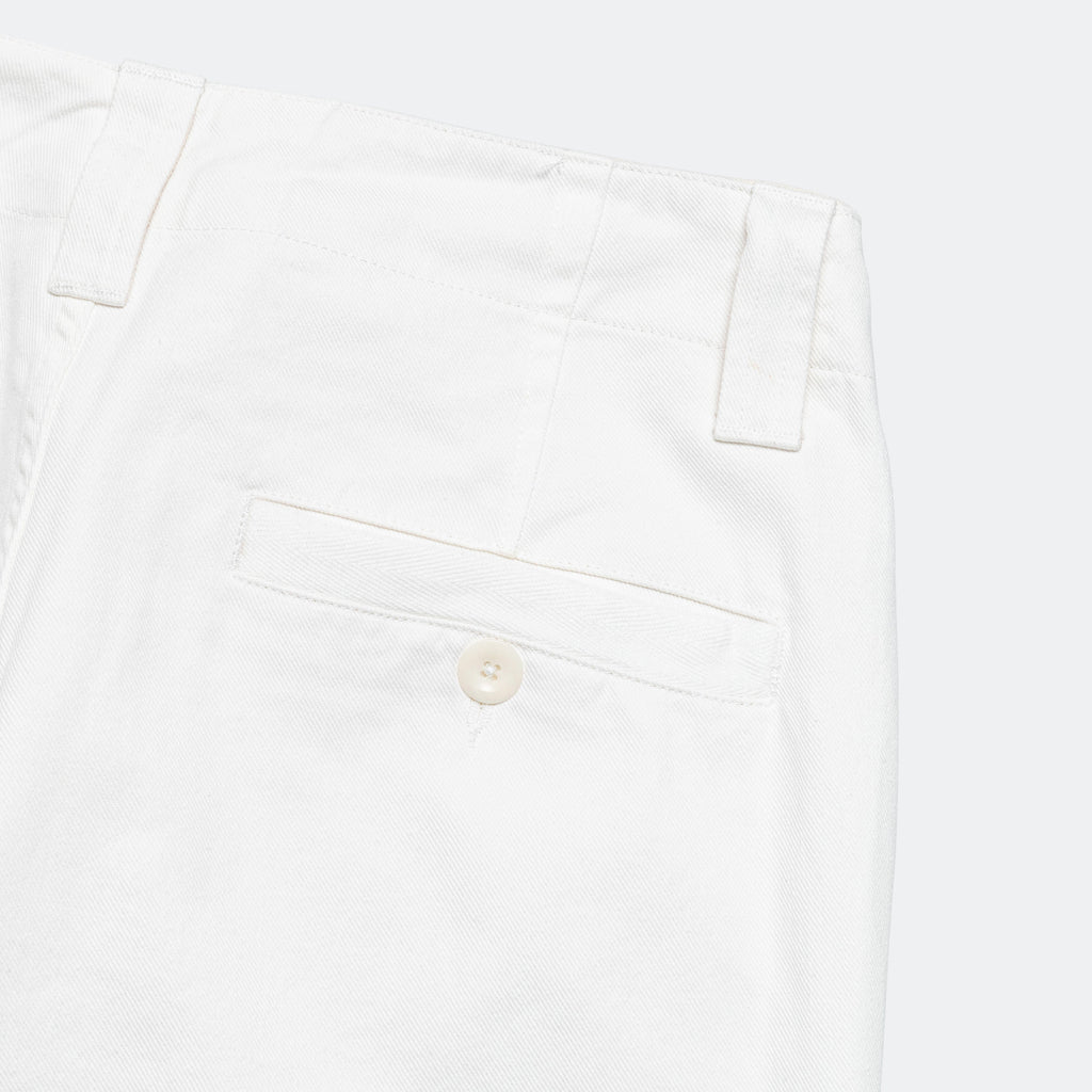 Straight Leg Chino - Off White Soft Cotton Drill