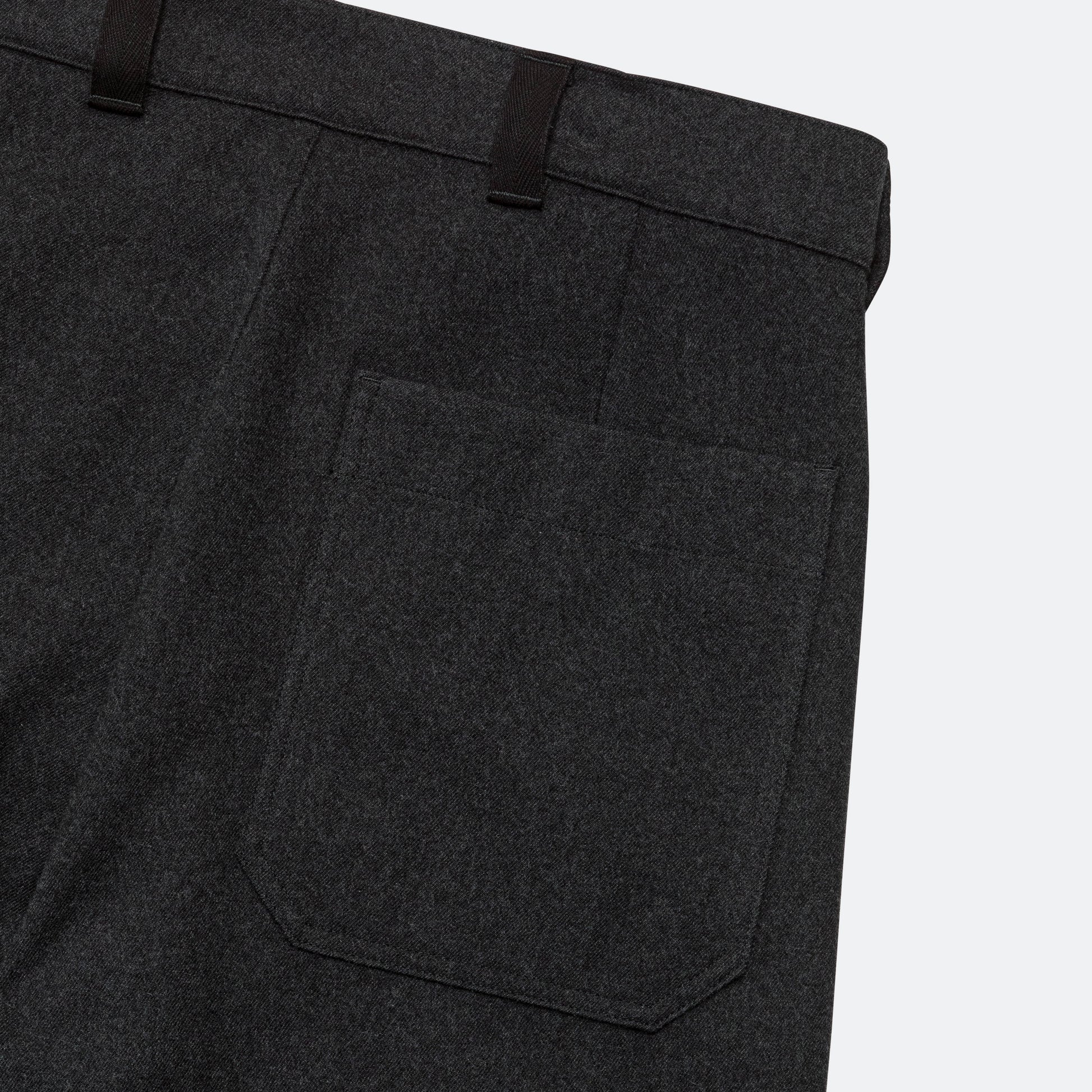 Firemans Trouser - Charcoal Wool Cotton Drill