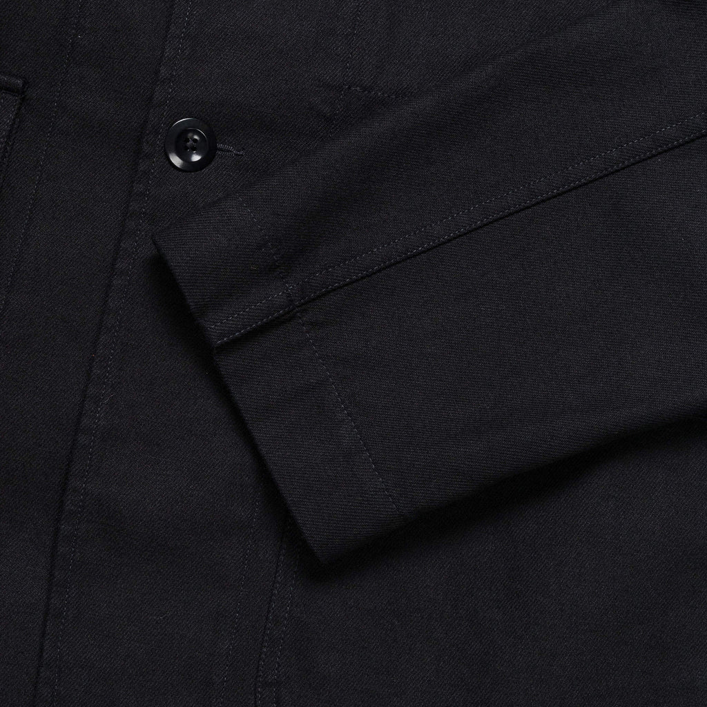 Flap Pocket Blazer - Cotton Wool Drill Off Black