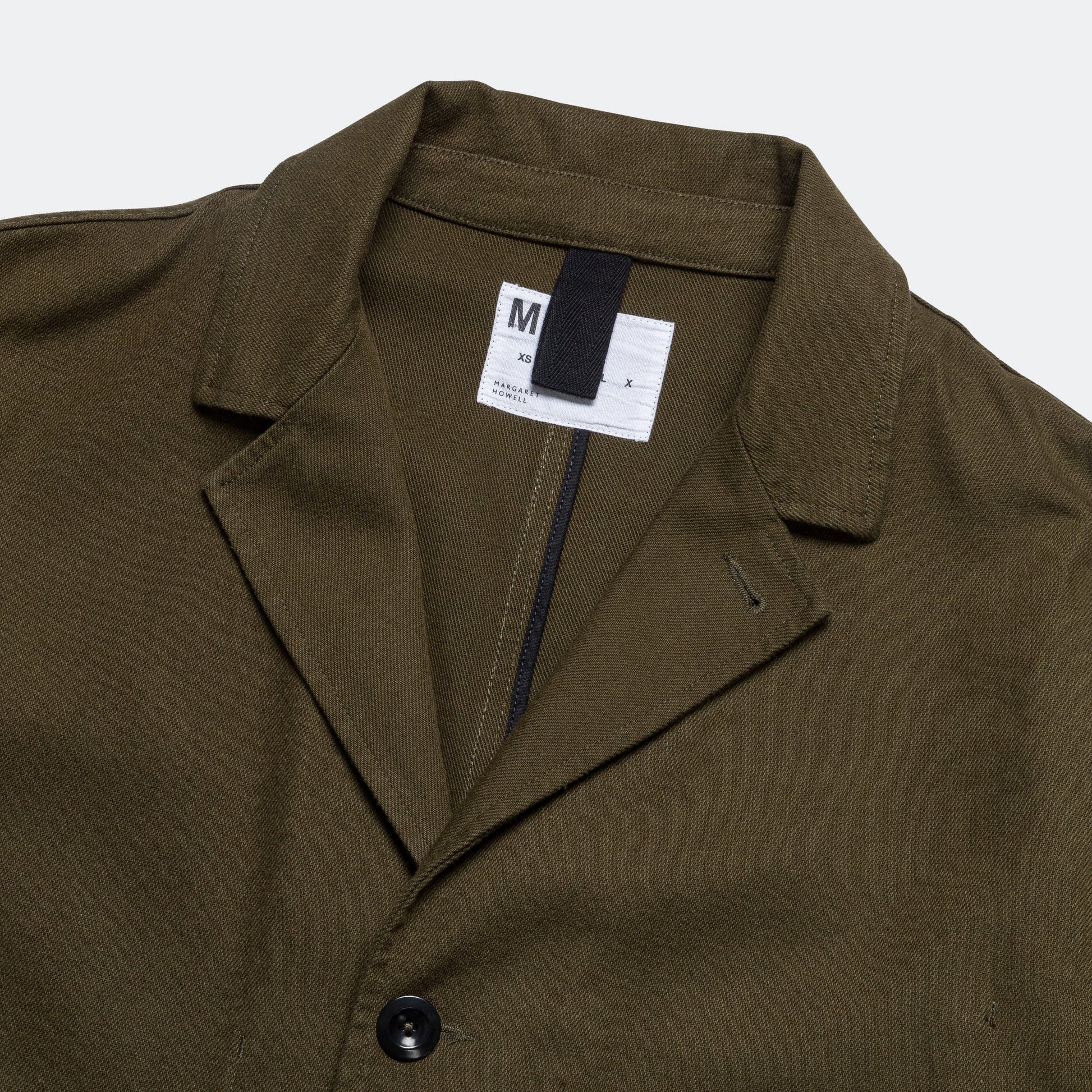 Flap Pocket Blazer - Cotton Wool Drill Moss