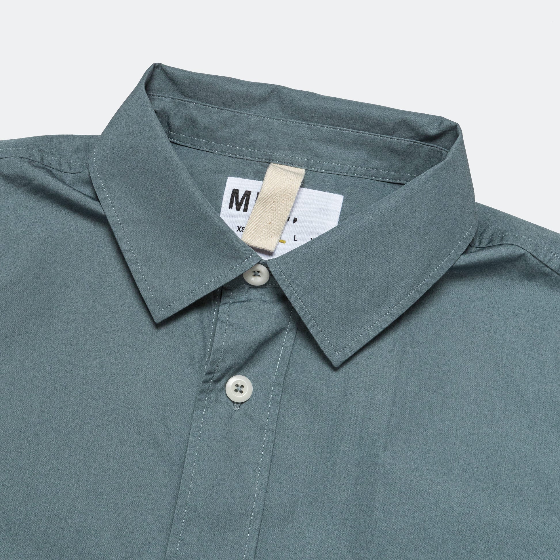 Overall Shirt - Dusty Blue Compact Cotton Poplin