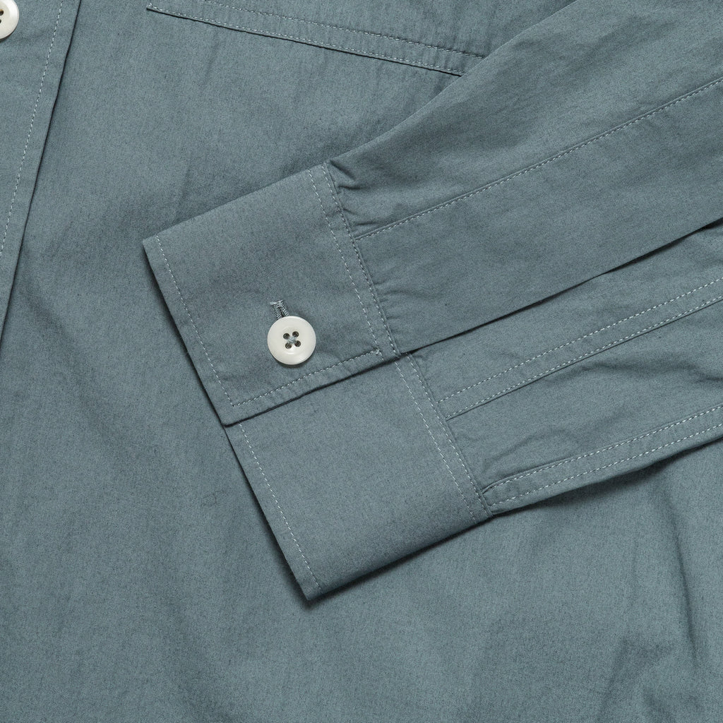 Overall Shirt - Dusty Blue Compact Cotton Poplin