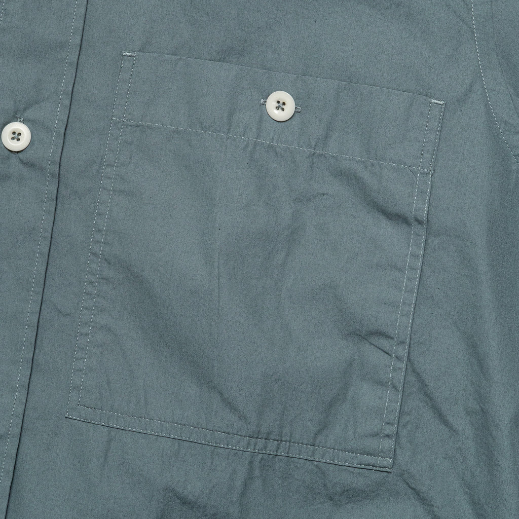 Overall Shirt - Dusty Blue Compact Cotton Poplin