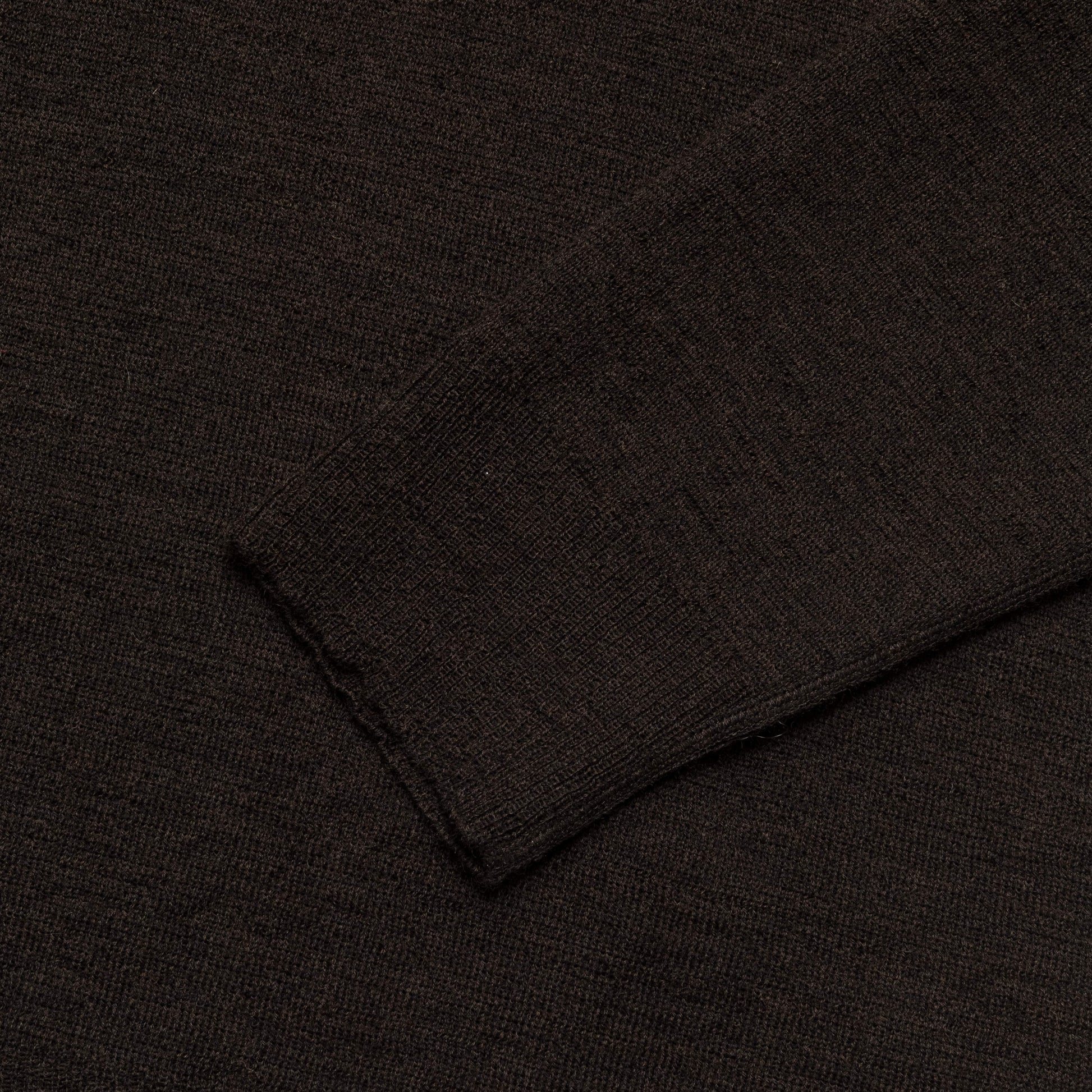 Oversized Knitted Polo - Ebony Dry Wool