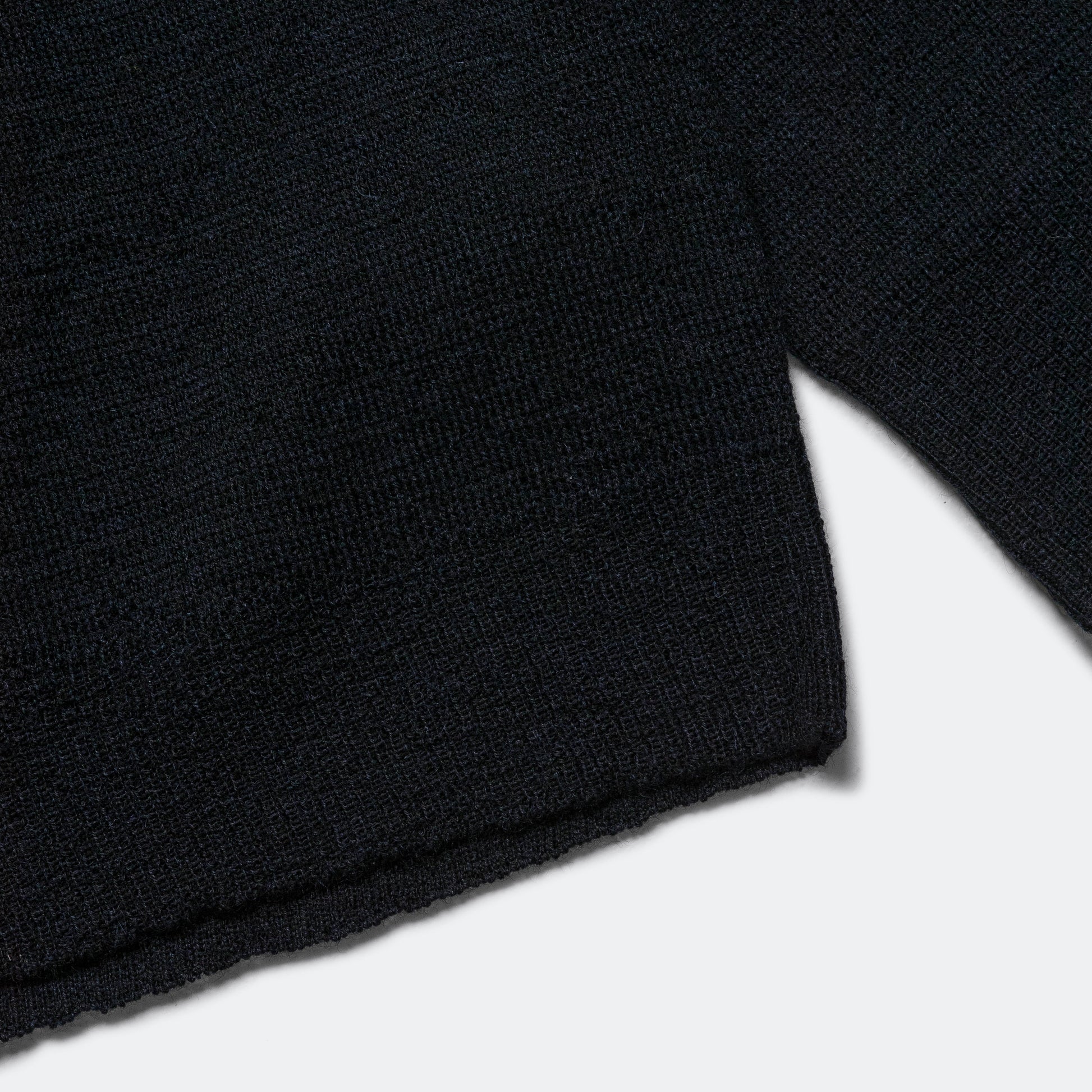 Oversized Knitted Polo - Ink Dry Wool