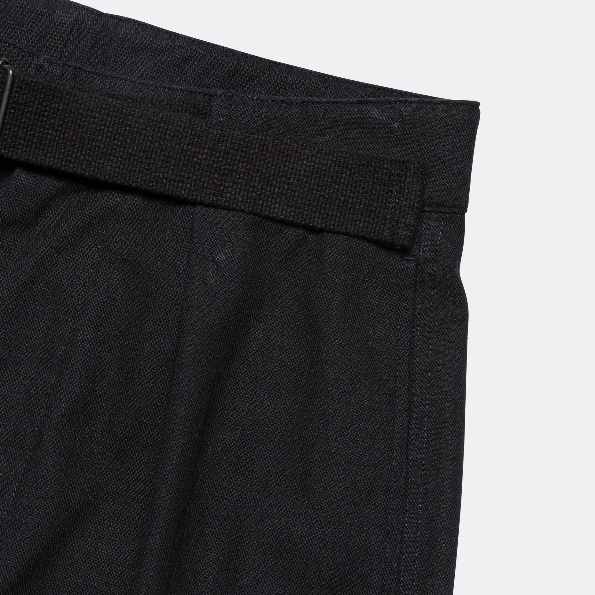 Slide Adjuster Trouser - Cotton Wool Drill Black