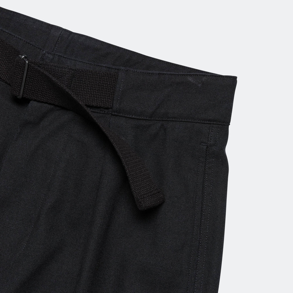Slide Adjuster Trouser - Cotton Wool Drill Black