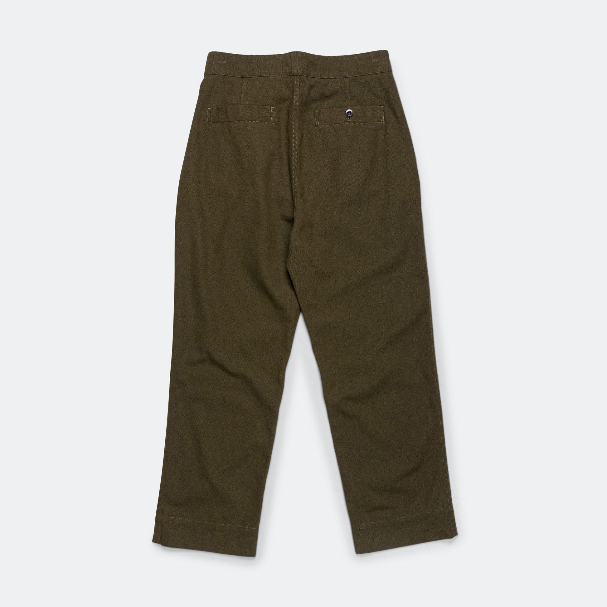 Slide Adjuster Trouser - Cotton Wool Drill Moss