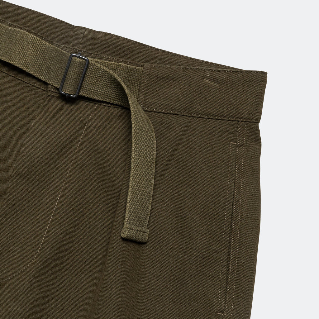 Slide Adjuster Trouser - Cotton Wool Drill Moss
