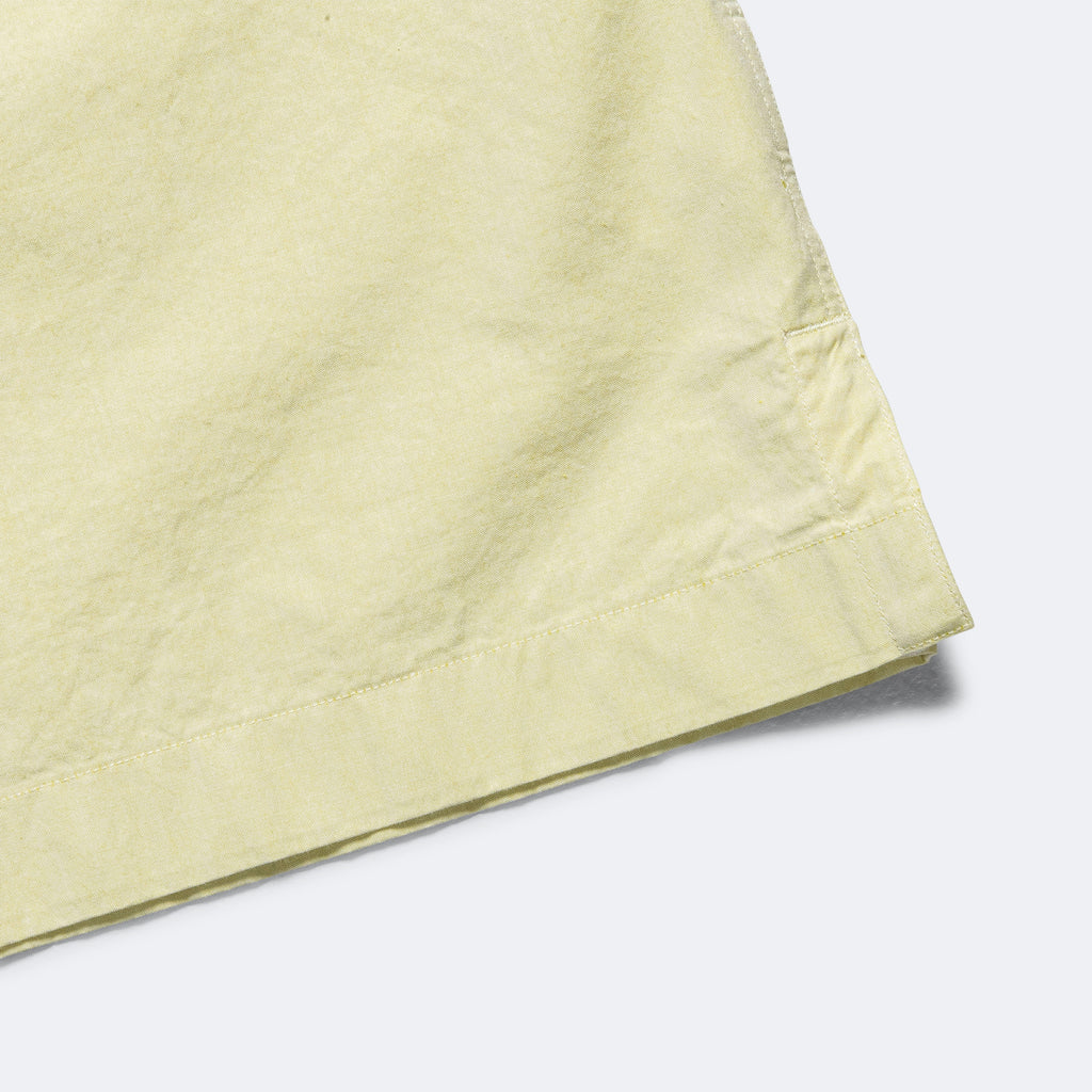 S/S Flap Pocket Shirt - Pale Yellow Yarn Dye Cotton Canvas (LCP)