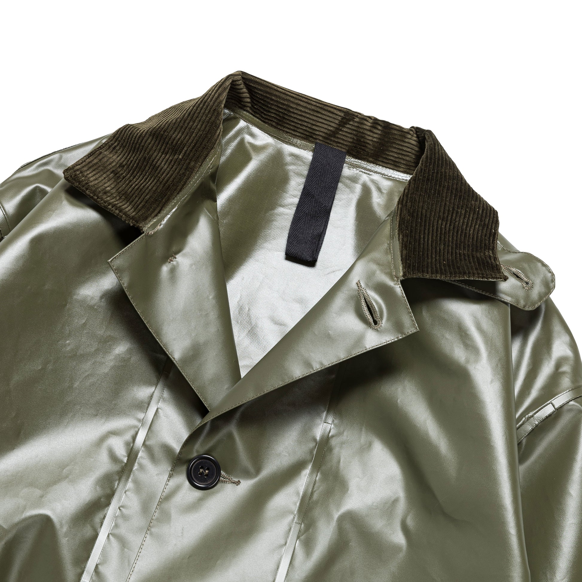 Welded Mac Coat - Army Green PVC Coating