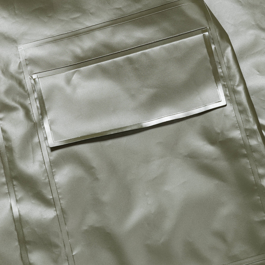 Welded Mac Coat - Army Green PVC Coating