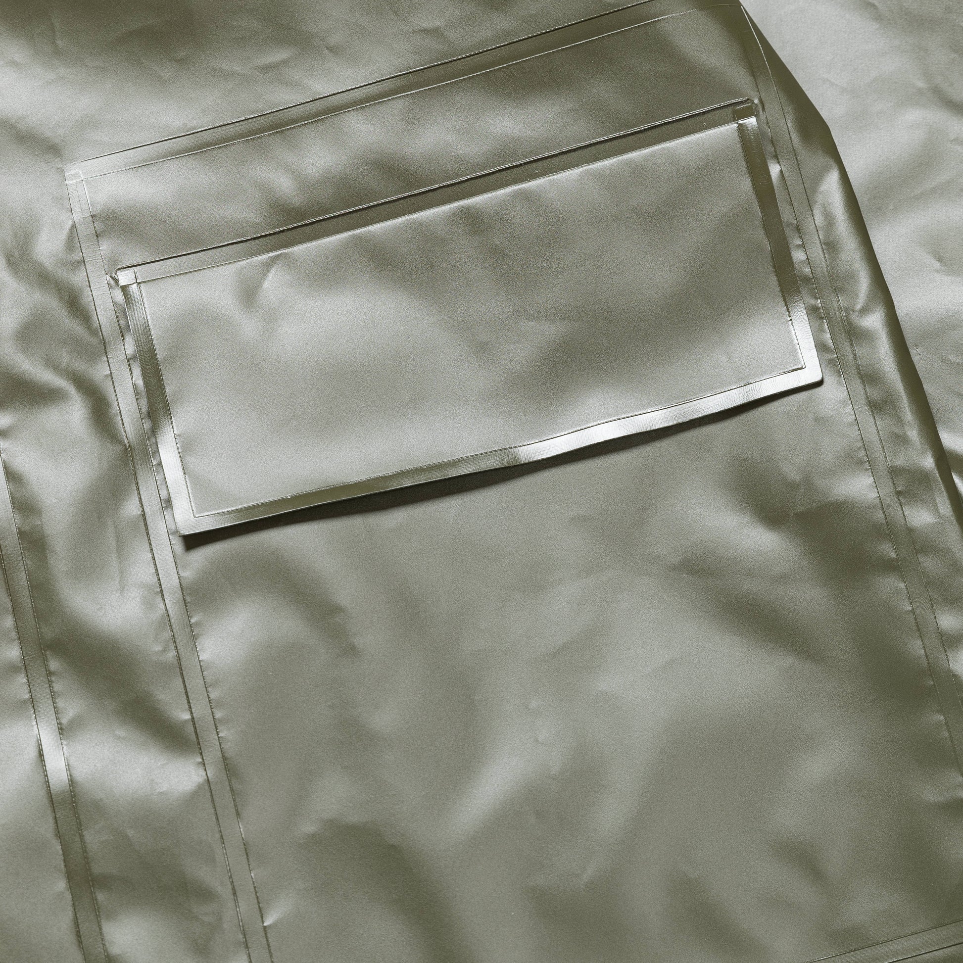 Welded Mac Coat - Army Green PVC Coating