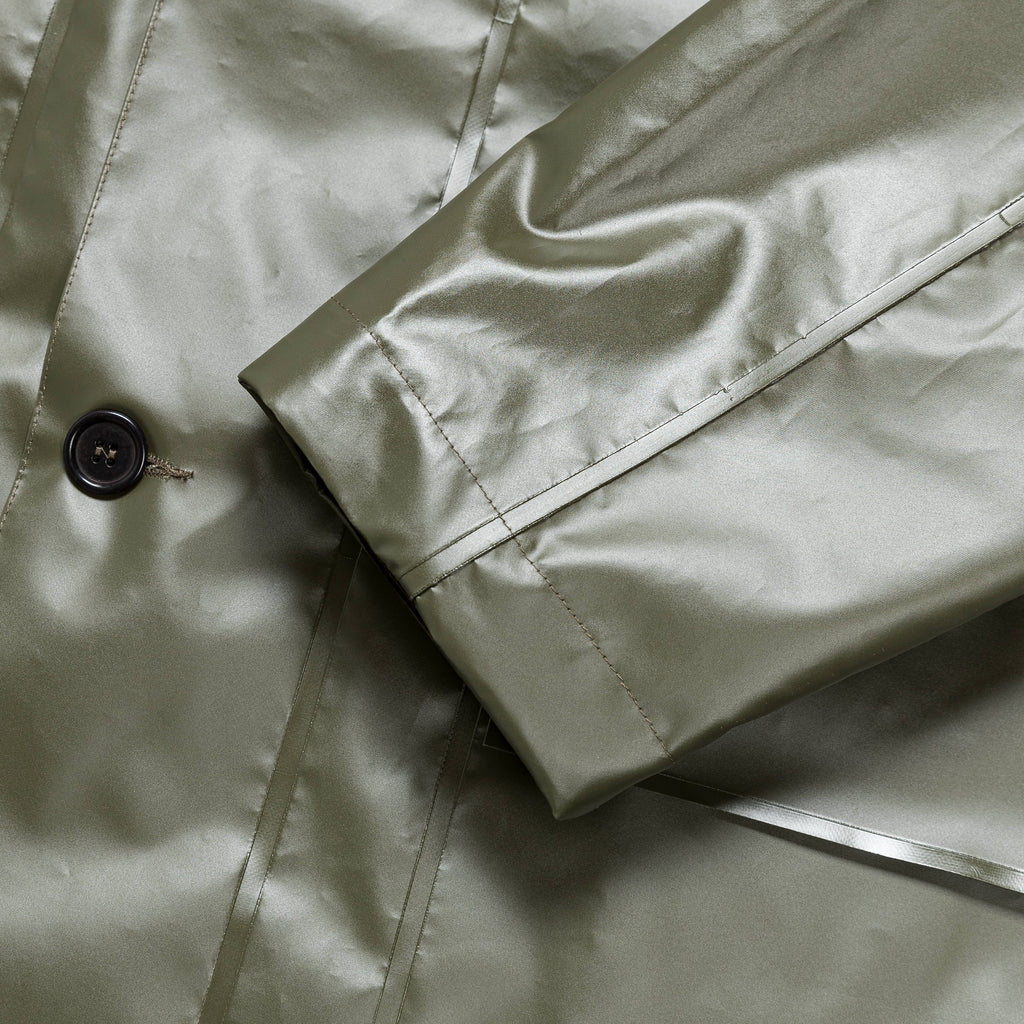 Welded Mac Coat - Army Green PVC Coating