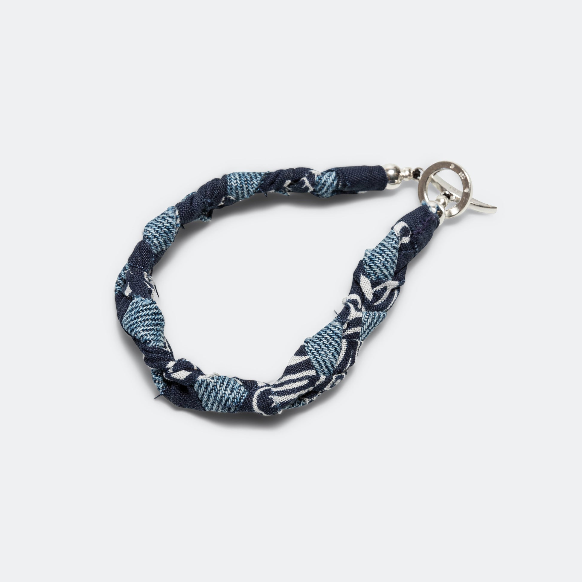 Vintage Denim/Bandana Bracelet - Navy