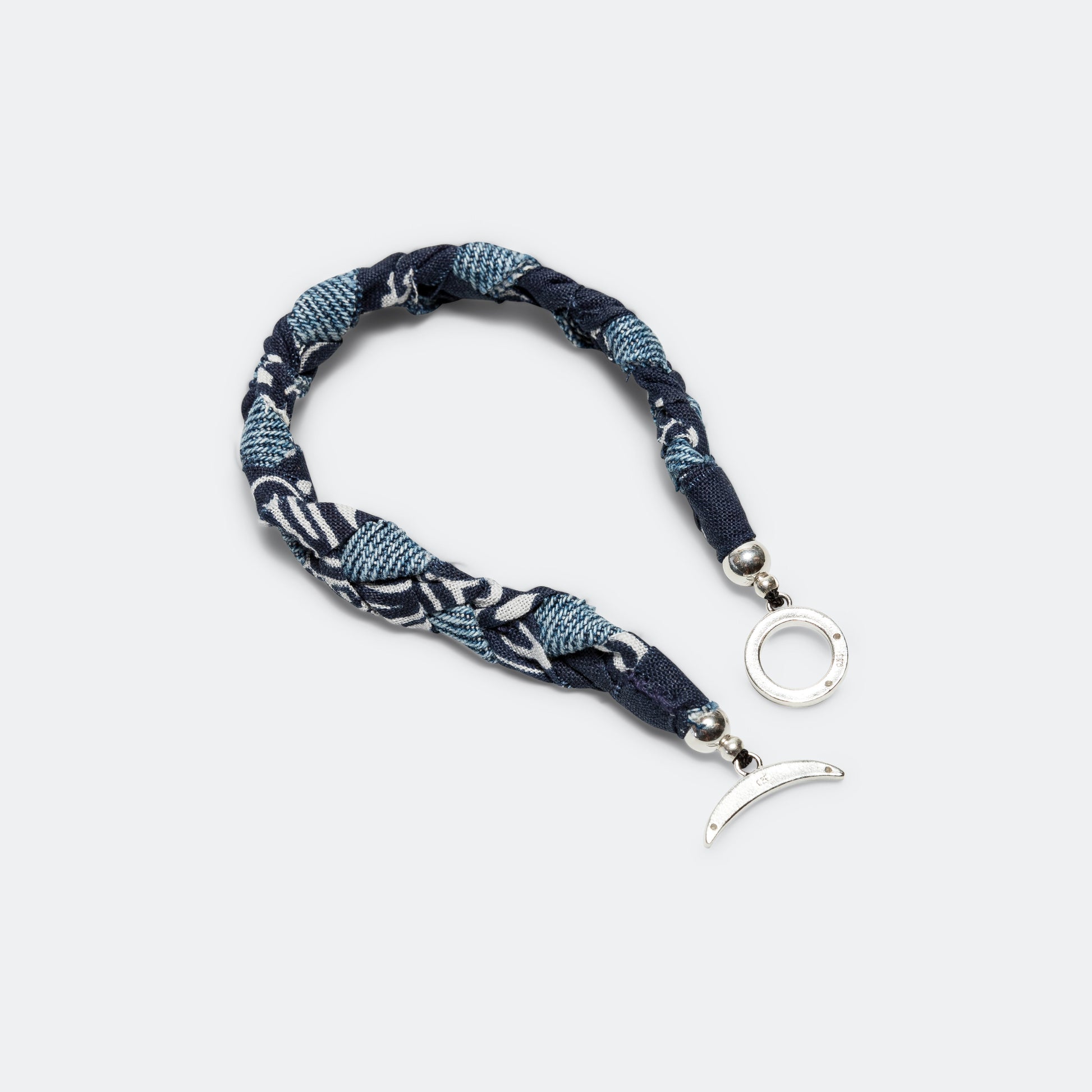 Vintage Denim/Bandana Bracelet - Navy