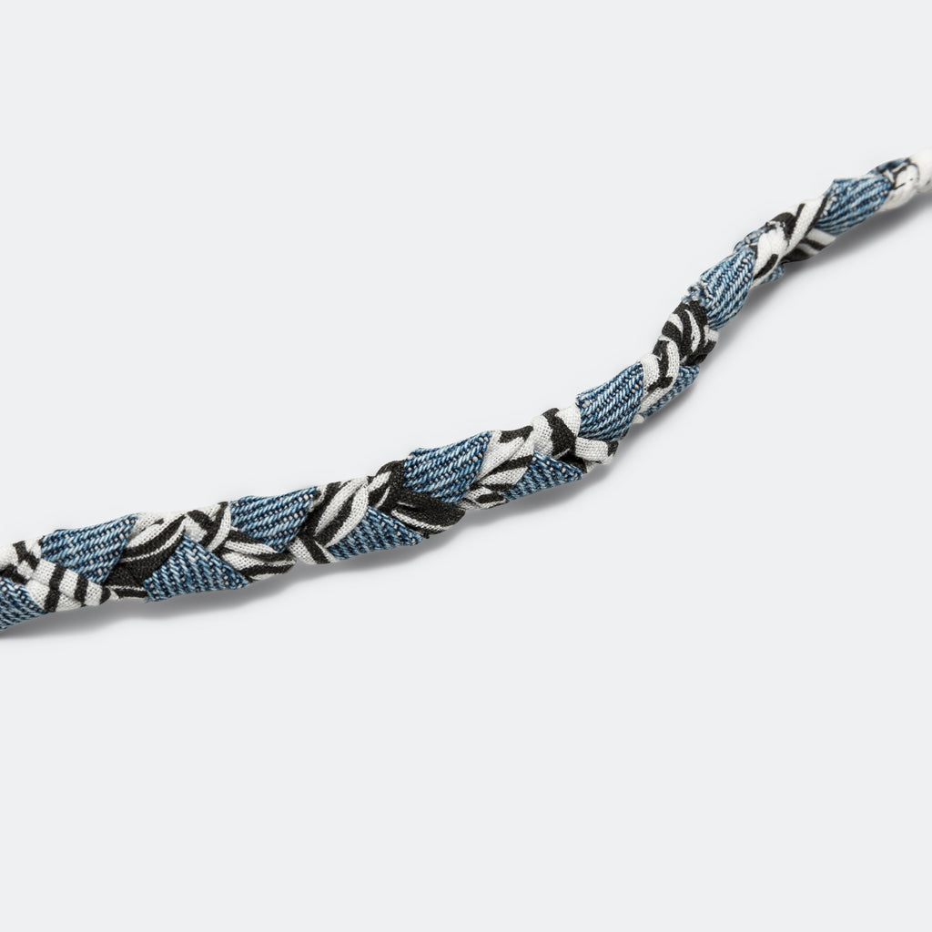 Vintage Denim/Bandana Bracelet - White
