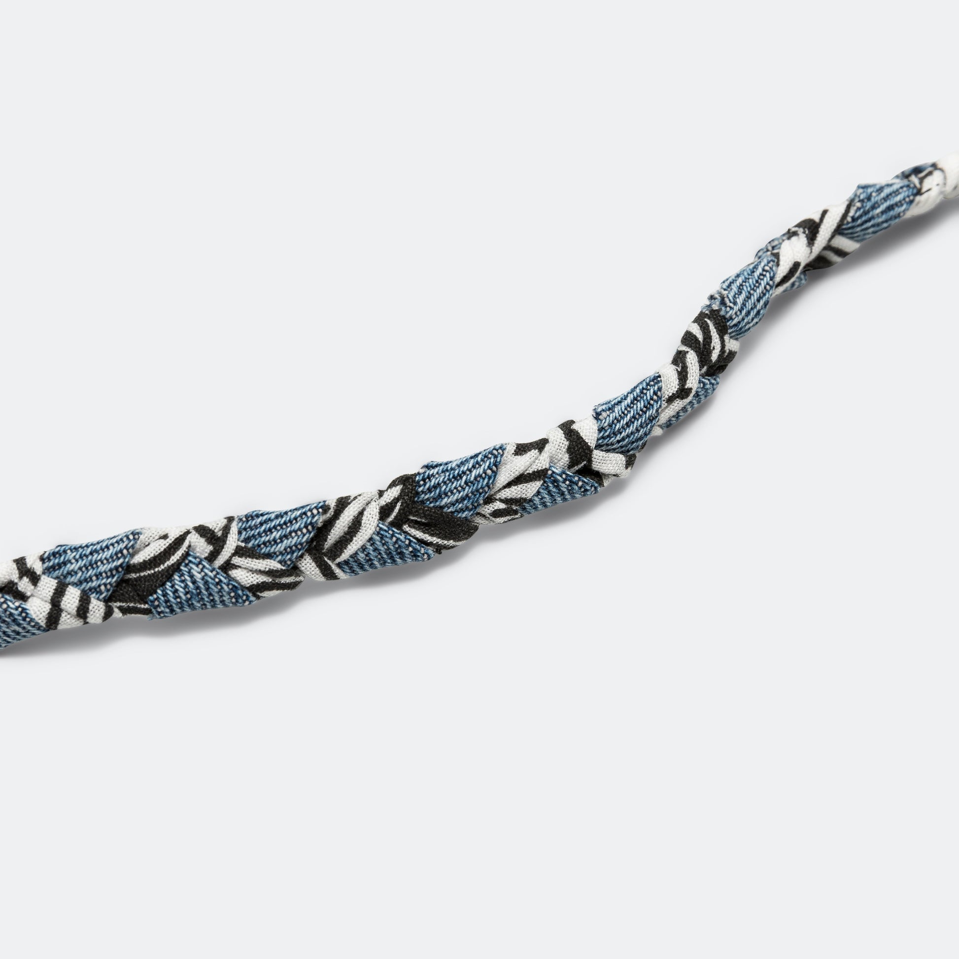 Vintage Denim/Bandana Bracelet - White