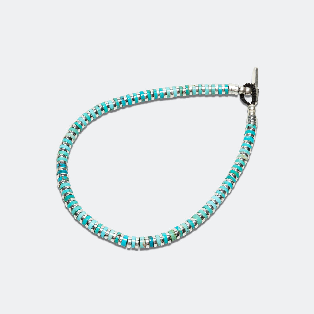 Heishi Hematite Bracelet - Turquoise