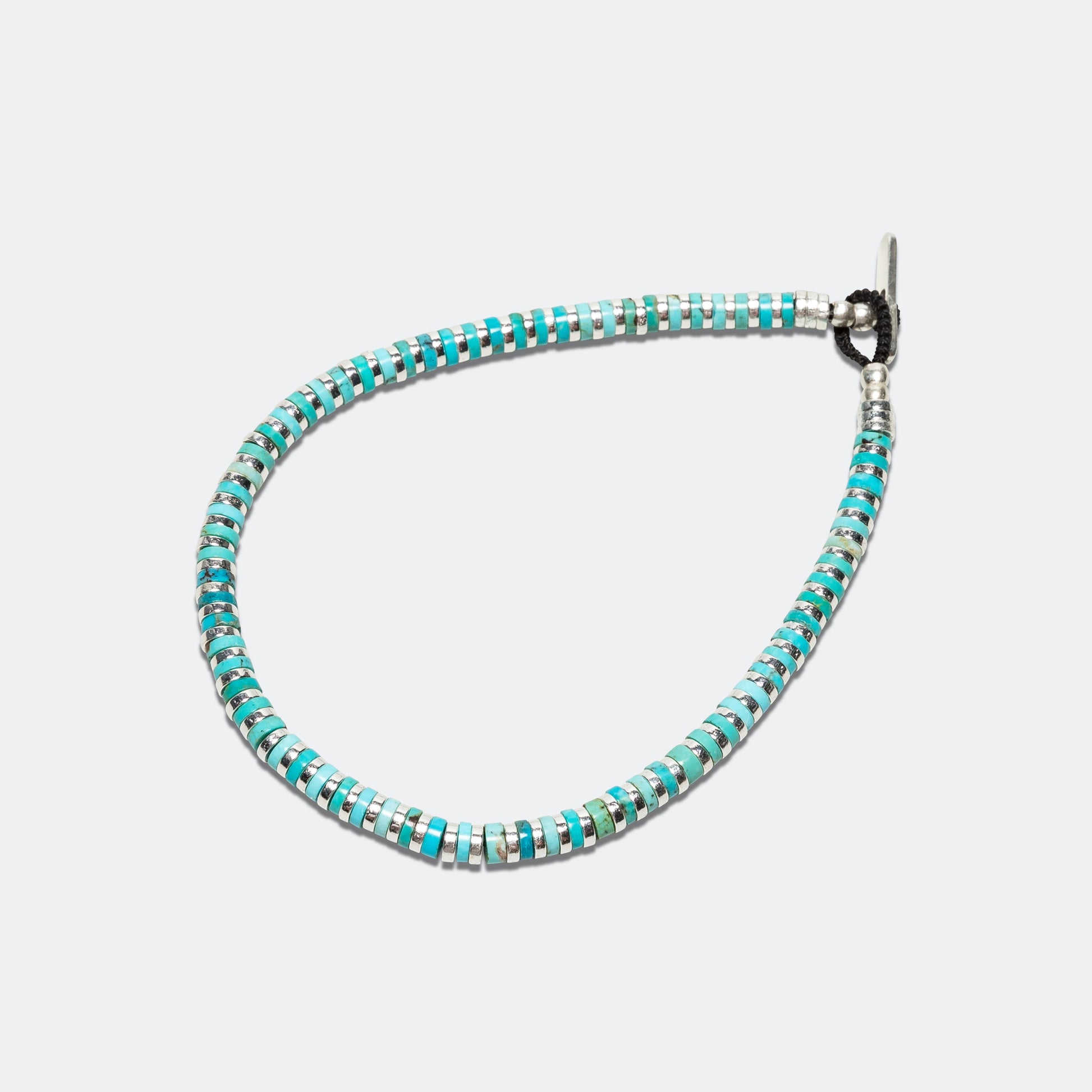 Heishi Hematite Bracelet - Turquoise